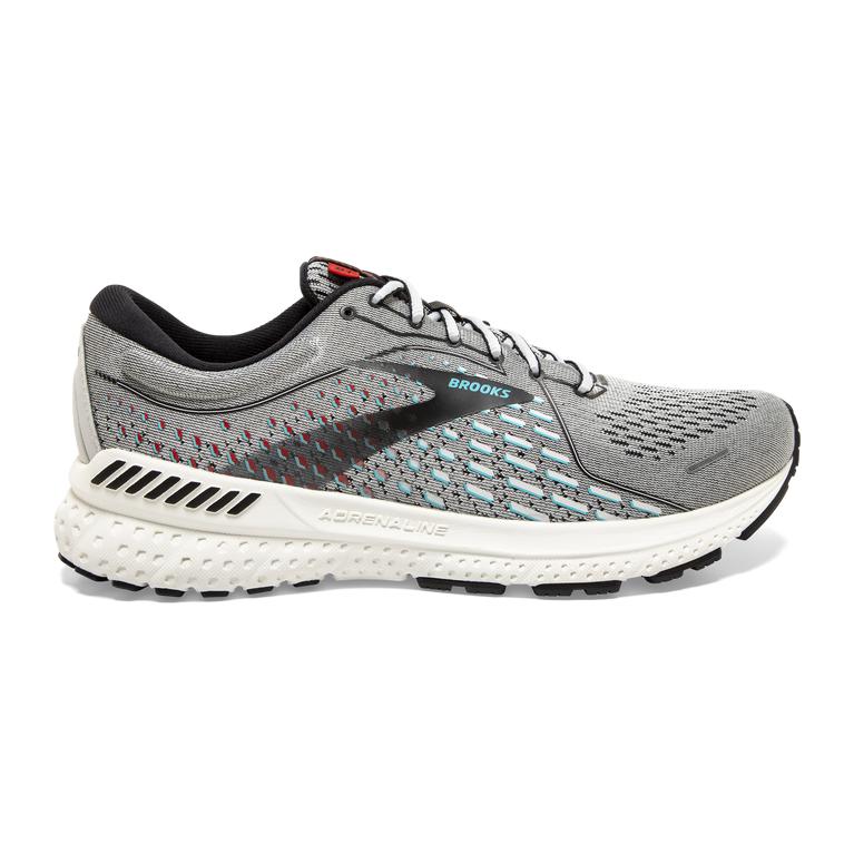 Brooks Adrenaline GTS 21 Road Running Shoes - Men's - Jet Stream/Black/Capri/grey (72815-PGNI)